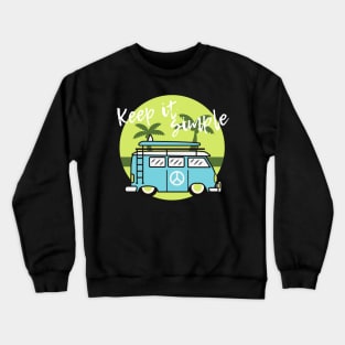 Keep it simple green design for van lifers and van enthusiasts Crewneck Sweatshirt